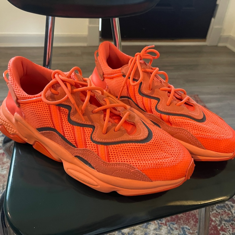 Adidas Bright Orange Athletic Shoes